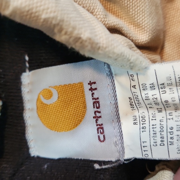 Vintage Faded Brown Hooded Carhartt Zip Front Chore Jacket - Picture 5 of 10